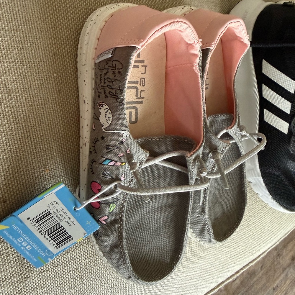 Hey Dude Kids' Sneakers in Pink and Gray